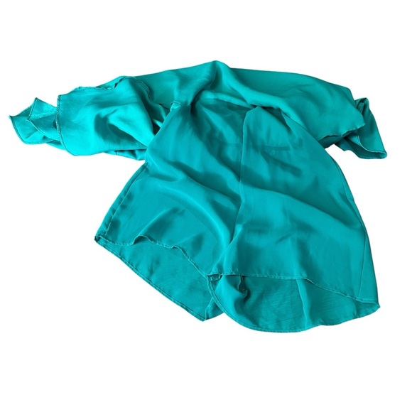 Zara Turquoise Kimono High Waist
Dolman Sleeve Teal Jumpsuit Dress Romper Sz XS - Picture 5 of 10